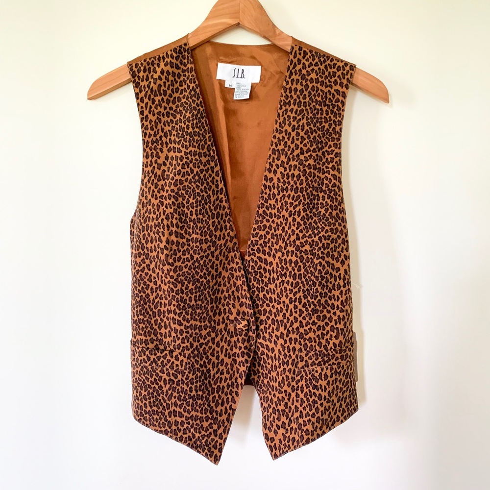 Vintage Silk Leopard Vest